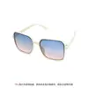 Gafas de Sol Degradadas Estilo Xiaohongshu con Remaches, Protección UV, Montura Cuadrada Grande, Gafas de Sol Estilo Callejero para Mujer