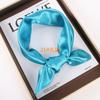 Lenço Quadrado de Cor Sólida 60, Lenço Quadrado de Seda Imitada de Cor Única, Lenço de Cetim Brilhante Liso, Personalizado pelo Fabricante