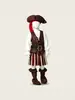 Disfraz Infantil de Capitán Pirata Retro, Atuendo de Juego de Rol de Pirata del Caribe, Disfraz para Fiesta de Halloween en Escenario