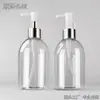 Botella de Loción Personalizada de 300 ml Loción Corporal Blanqueadora e Hidratante Botella Vacía de Plástico para Mascotas Cabezal de Bomba de Presión Boca de 24 Dientes Botella Soplada