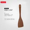 Espátula de Madeira Maciça Megoes para Panelas Antiaderentes, Espátula de Cozinha com Cabo Longo para Uso Doméstico, Resistente a Altas Temperaturas, Utensílio de Cozinha Anti-Escaldante