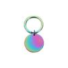 Llavero de Acero Inoxidable Espejo de Comercio Exterior de Venta Caliente Personalizado Simple para Pareja Etiqueta Pequeña Redonda con Logotipo Láser