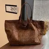 Moda Transfronteriza Bolso de Mano Retro con Estampado de Leopardo Gran Capacidad Bolso de Gamuza para Mujer Bolso de Hombro Casual Versátil Bolsa de Compras