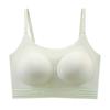 Sutiã Popular Sem Costura Tipo Base para Mulheres, Tamanho Grande, Sem Fio, Costas Bonitas, Não Transparente, Suporte com Tira de Gelatina, Sutiã Invisível