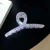 Grampo de Cabelo Brilhante com Cristal Grande Coreano 2025 para Penteados Coques na Parte de Trás da Cabeça, Presilha Jacaré, Acessório de Cabelo Elegante e Simples, Presilha Garra de Celebridade da Internet