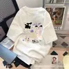 Camisetas unisex de manga corta de cinco cuartos, holgadas, con estampado de dibujos animados, para verano, al por mayor para fabricantes, en tallas grandes