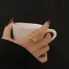 Anillo Ins de Moda para Mujer Nicho Multicapa Moderno Lujo Ligero Gama Alta Estilo Fresco Anillo para Dedo Índice Pulsera Abierta
