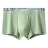 Calzoncillos tipo bóxer para hombre, Slips elásticos de poliéster con cintura elástica estampada