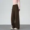 Calça Branca Wide Leg Estilo Coreano para Mulheres, Outono 2026 Nova Cintura Alta Solta Emagrecimento Casual de Alta Qualidade Calça Longa