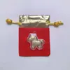 Pingente Ovelha Dourada Ano da Ovelha 2027 Ouro Puro 999 Chaveiro Atrator de Riqueza Bolsa Celular Pingente Item de Decoração