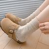 DropshippingMeias Slouch Respiráveis para Primavera, Outono e Verão para Mulheres, Finas, Resistentes a Odores, Absorventes de Suor, Meia-Panturrilha, Esportivas, Borda Franzida