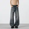 Jeans casuales de pierna recta, retro, geniales y de moda, de corte holgado, para hombre, otoño nuevo, de alta calle transfronteriza americana