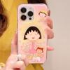 Capa de celular Maruko para iPhone 16promax Apple 13 com estampa de cereja e desenho animado, 14 transparentes, 15 furos grandes, 12 para mulheres