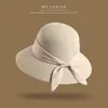 Chapéu de palha francês estilo old money verão feminino de aba larga com topo reto chapéu bucket para proteção solar chapéu de sol fashion para férias na praia no litoral proteção solar chapéu de sol