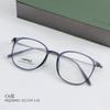 HQ20001 nuevo armazón ovalado de titanio de acero plástico, modifica la forma de la cara, armazón de gafas simple Joker light con gafas al por mayor