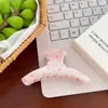 Lindo Clip para el Cabello de Fresa Frutal Pinza de Garra de PVC Parte Trasera de la Cabeza Moño para el Cabello Pinza de Tiburón Pinza para el Cabello Dulce y Femenina Nuevo Estilo de Verano