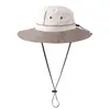 Sombrero de Pescador Protector Solar de Color Bloqueado Estilo Japonés para Exteriores, Verano, Secado Rápido, Transpirable, Sombrero de Senderismo para Mujeres, Visera Solar para Pesca, Sombrero de Sol para Hombres