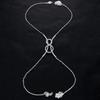 AliExpress Mais Vendido Joias Personalizadas Redondas Full Diamond Bracket Europeu e Americano Passarela Sexy Corrente de Corpo Corrente de Corpo