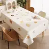 Toalha de Mesa Desenho Animado Fofa Impermeável e à Prova de Óleo para Uso Doméstico Toalha de Mesa Retangular PVC Estilo Fresco
