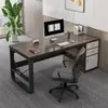 Estación de trabajo de escritorio para personal de oficina, juego de escritorio y silla para personal de oficina, escritorio ejecutivo, escritorio para computadora en casa, escritorio de escritura con cajones