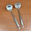 Cuchara para Olla Caliente de Acero Inoxidable 304 con Mango Largo para Uso Doméstico, Cucharón para Sopa, Colador, Cuchara para Olla Caliente de Autoservicio, Cuchara para Sopa, Colador