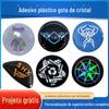 Fabricantes fornecem etiqueta autoadesiva PVC desenho animado cristal transparente plástico adesivo cor etiqueta autoadesiva Atacado