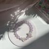 La luna viene hacia ti Amatista Natural Ojo de Gato Rosa Aguamarina Plata 925 Pulsera Linda Pulsera para Mujer