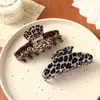 Pinza Sencilla para el Cabello para la Parte Trasera de la Cabeza, Pinza de Acetato Estilo Coreano con Estampado de Leopardo, Accesorio para el Cabello de Media Luna al por Mayor