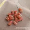 Ágata Vermelha do Sul Crua Natural Pequeno Acessório em Forma de Cabaça Contas Espaçadoras para Pulseira Artesanal DIY Componentes de Joias