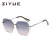 Gafas de Sol Avanzadas de Borde Sin Marco para Mujer, Nueva Entrada, Moda de Lujo, Gafas de Sol Degradadas, Gafas de Sol Anti-UV