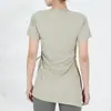 Ropa de Yoga Deportiva de Manga Corta para Mujer Primavera y Verano Holgada Fitness Running Secado Rápido Camiseta de Manga Corta Traje Transpirable de Pilates