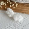 Asas de anjo de pelúcia Tecido Orelhas Fita Arco Decoração Lace Bordado Pano Adesivo Feito à Mão DIY Material