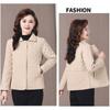 Nueva Ropa para Mujer de Edad Media y Mayor Ligera Holgada Pequeña Ropa Acolchada de Algodón Chaqueta Corta Acolchada de Algodón para Madre Traje Abrigo de Otoño e Invierno Chaqueta Acolchada de Algodón