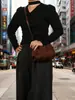 Bolso de Mano Nuevo de Otoño e Invierno, de Gamuza, Plisado Nube, de Alto Valor, Bolso de Hombro Cruzado Simple, Moderno y Versátil