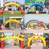 Arco inflable de dibujos animados ceremonia de apertura graduación de jardín de niños vacaciones modelo inflable actividad Puerta Arcoíris parque de atracciones Océano