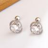 Lucky Four-leaf Clover Brincos Personalidade e Temperamento das Mulheres All-match Raising Ear Holes Ear Bone Nails Classic Fashion Diamond Brincos
