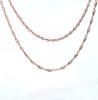 Collar Yihua de gran oferta, cadena de ondas de agua chapada en oro rosa, elegante collar de plata, joyería de fábrica, lote mixto