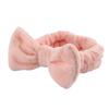 Venda Direta da Fábrica Conjunto de Três Peças para Lavar o Rosto e Prevenir a Umidade, Faixa de Cabelo de Pelúcia com Laço, Pulseira de Pulso, Faixa para a Cabeça de Cuidados com a Pele Feminina Atacado