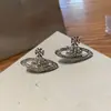Pendientes Clásicos Saturno de Diamante Completo Estilo Nana Reina Madre Británica para Mujer, Finamente Elaborados con un Toque de Lujo, Pendientes de Planeta de Nicho