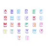 Cuentas de Letras de Colores con Fondo Blanco Acrílico de 6*6mm con Efecto de Goteo de Aceite, Cuentas Sueltas para Pulseras, Collares y Accesorios de Joyería Hechos a Mano DIY