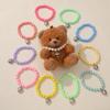 Lindo collar de corazón de melocotón para muñeca, hecho a mano, con colgante de amor, accesorios decorativos para muñeca de peluche, joyería al por mayor.