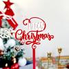 Copyright Decoración navideña acrílica para pastel Feliz Navidad inserción de tarjeta acrílica complemento para pastel de horneado navideño