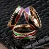 Suministro de fábrica de Amazon esmalte acero titanio hebilla de bufanda anillo gota de aceite joyería hebilla clip para nudo de bufanda una generación de cabello