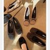 Versão em Pele de Ovelha~ Novos Sapatilhas Ballet Rasas Quentes de Pelúcia com Laço, Elegantes e Versáteis para Outono e Inverno, Adequados para Primavera e Outono