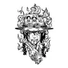 Tatuagens Adesivas Estilo Medieval Herbal de Anime Japonês One Piece para Homens e Mulheres Tatuagens da Moda de Alta Qualidade à Prova d'Água e de Suor e Duradouras