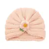 Comercio Exterior Estilo Otoño e Invierno Gorros de Lana Tejidos para Niños, Lindos Gorros de Punto Cálidos Florales DIY para Bebés y Niños Pequeños, 21 Colores