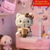 Colgante de gancho para coche de Hello Kitty de dibujos animados 2D Llavero de mochila acrílico transfronterizo Adorno plano lindo de nuevo estilo