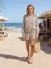 Comercio Exterior al por Mayor Nuevos Productos Primavera 2026 Estilo Europeo y Americano Ropa de Mujer Moda Francesa Camisa Rayada Holgada de Manga Larga