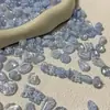 Alta calidad Xia Bing Gris Azul Bohemio Bordado con Cuentas Mixto Barroco Material Hecho a Mano Gu Mei Guyum Ropa
