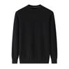 Suéter masculino de cashmere puro com gola redonda, novo suéter casual para outono, pulôver decorativo de marca Young, quente